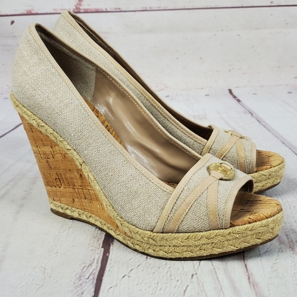 Ivanka Trump ITLARK platform wedge peep toe heel